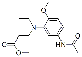 N-[5-(アセチルアミノ)-2-メトキシフェニル]-N-エチル-β-アラニンメチル 化学構造式