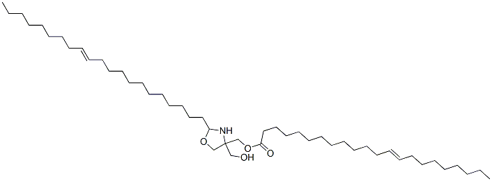 [2-(henicos-12-enyl)-4,5-dihydro-4-(hydroxymethyl)-4-oxazolidinyl]methyl docos-13-enoate Struktur