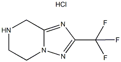 2-(三氟甲基)-5,6,7,8-四氢[1,2,4]三唑并[1,5-A]吡嗪盐酸盐 结构式