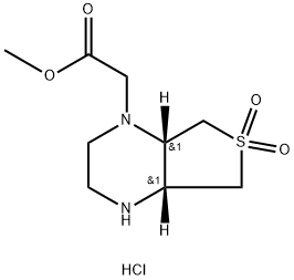 Methyl [(4aR,7aS)-6,6-dioxidohexahydrothieno[3,4-b]pyrazin-1(2H)-yl]acetate dihydrochloride 结构式
