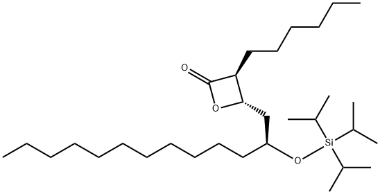 (3S,4S)-3-Hexyl-4[(S)-2-(triisopropylsilyloxy)tridecyl]-2-oxetanone|(3S,4S)-3-己基-4-[(2S)-2-[[三(异丙基)硅烷基]氧基]十三烷基]-2-氧杂环丁酮