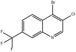 4-Bromo-3-chloro-7-trifluoromethylquinoline Structure