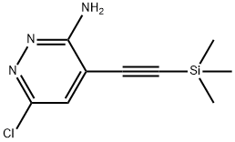 6-chloro-4-((trimethylsilyl)ethynyl)pyridazin-3-amine Struktur