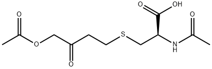 1-Acetoxy-4-(N-acetyl-L-cysteinyl)-2-butanone
 Struktur