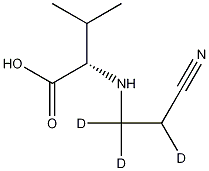 N-(2-Cyanoethyl-d3)-L-valine Struktur