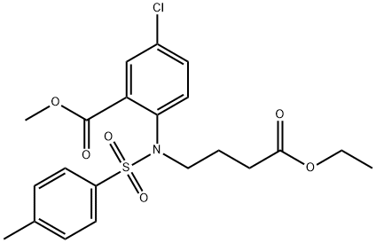 5-Chloro-2-[(4-ethoxy-4-oxobutyl)[(4-methylphenyl)sulfonyl]amino]benzoic acid methyl ester|5-氯-2-[(4-乙氧基-4-氧代丁基)(4-甲基苯磺酰基)氨基]苯甲酸甲酯