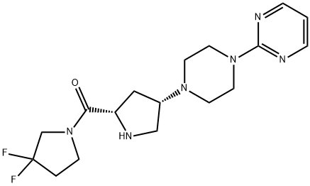 (3,3-Difluoropyrrolidin-1-yl)[(2S,4S)-4-[4-(pyrimidin-2-yl)piperazin-1-yl]pyrrolidin-2-yl]methanone|(3,3-二氟吡咯烷-1-基)[(2S,4S)-4-[4-(嘧啶-2-基)哌嗪-1-基]吡咯烷-2-基]甲酮