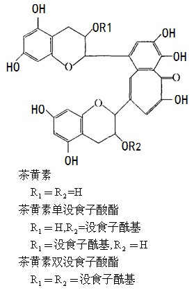 红茶中的茶黄素类化合物结构式