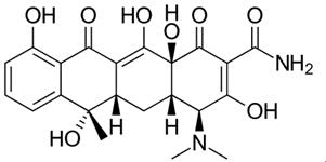 the chemical structure of tetracycline. the chemical structure of tetracycline.