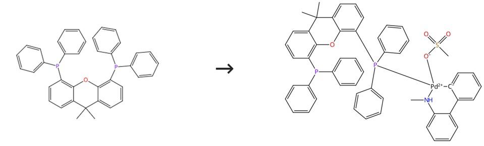甲磺酸(4,5-双二苯基膦-9,9-二甲基氧杂蒽)(2'-甲胺基-1,1'-联苯-2-基)钯(II)的合成方法
