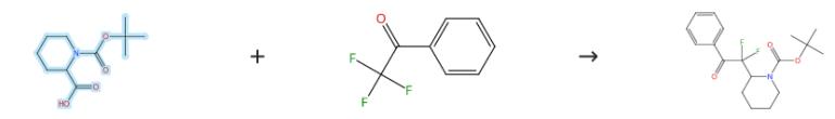 N-Boc-2-哌啶甲酸的脱羧偶联反应