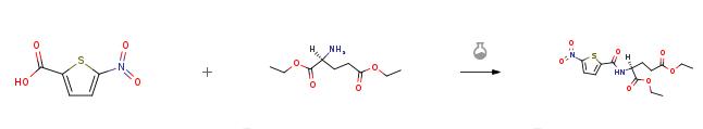 5-硝基噻吩-2-甲酸反应三