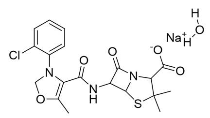 氯唑西林钠一水合物的药效活性 氯唑西林钠一水合物的药效活性