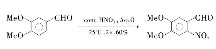 图2 6-硝基藜芦醛的合成反应式.png 图2 6-硝基藜芦醛的合成反应式.png