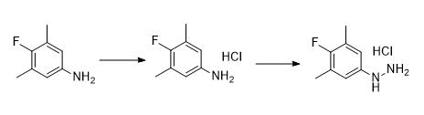 4-氟-3,5-二甲基苯肼盐酸盐的制备方法 4-氟-3,5-二甲基苯肼盐酸盐的制备方法