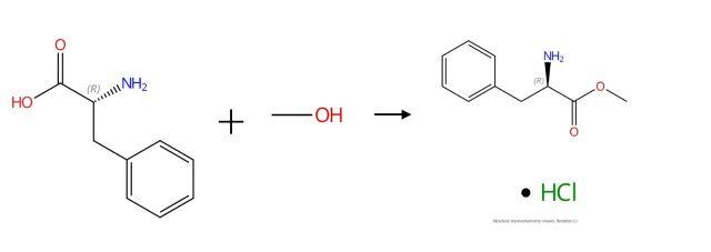  D-苯丙氨酸甲酯盐酸盐的制备及下游产物