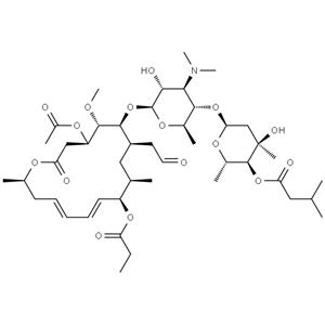 Leucomycin V, 3-acetate 4B-(3-methylbutanoate) 9-propanoate