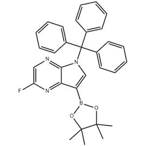 2-fluoro-7-(4,4,5,5-tetramethyl-1,3,2-dioxaborolan-2-yl)-5-trityl-5H-pyrrolo[2,3-b]pyrazine