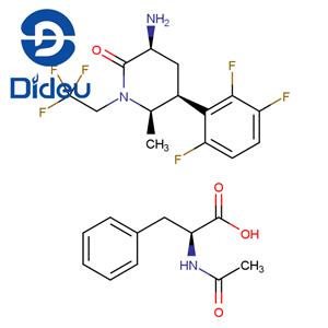 L-Phenylalanine, N-acetyl-, compd. with (3S,5S,6R)-3-amino-6-methyl-1-(2,2,2-trifluoroethyl)-5-(2,3,6-trifluorophenyl)-2-piperidinone (1:1)