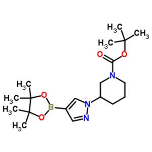 tert-butyl 3-[4-(tetramethyl-1,3,2-dioxaborolan-2-yl)-1H-pyrazol-1-yl]piperidine-1-carboxylate