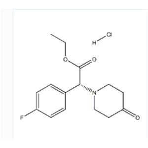 (R)-ethyl 2-(4-fluorophenyl)-2-(4-oxopiperidin-1-yl)acetate HCl