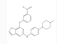 N-(4-(4-methylpiperazin-1-yl)phenyl)-4-(3-nitrophenoxy)thieno[3,2-d]pyrimidin-2-amine