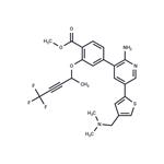methyl 4-(2-amino-5-(4-((dimethylamino)methyl)thiophen-2-yl)pyridin-3-yl)-2-((5,5,5-trifluoropent-3-yn-2-yl)oxy)benzoate