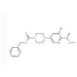 1-Piperazinecarboxylic acid, 4-[5-bromo-6-[(1S)-1-methoxyethyl]-3-pyridinyl]-, phenylmethyl ester