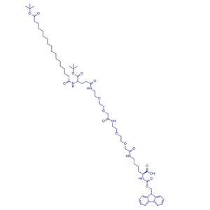 索马鲁肽中间体/1662688-20-1/FMOC-L-LYS[OCT-(OTBU)-GLU-(OTBU)-AEEA-AEEA]-OH