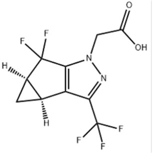 2-((3BS,4AR)-5,5-二氟-3-(三氟甲基)-3B,4,4A,5-四氢-1H-环丙烯并[3,4]环戊二烯并[1,2-C]吡唑-1-基)乙酸 1620056-83-8