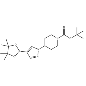4-[4-(4,4,5,5-四甲基-1,3,2-二氧杂环戊硼烷-2-基)-1H-吡唑-1-基]哌啶-1-甲酸叔丁酯（克唑替尼中间体）