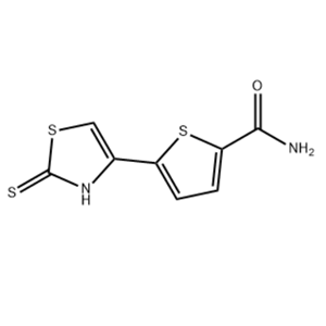 2-甲酰胺-5-(2-巯基-1,3-噻唑-4-基)-噻吩（盐酸阿洛罗尔中间体）